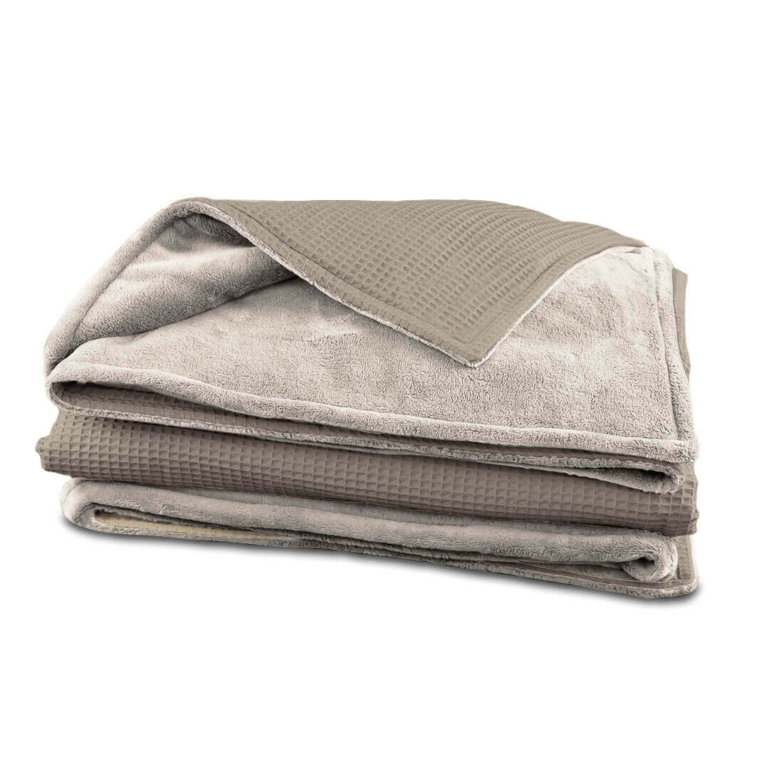 Coperta Zoe latte bianco sabbia 145 x 210 cm - Image 5