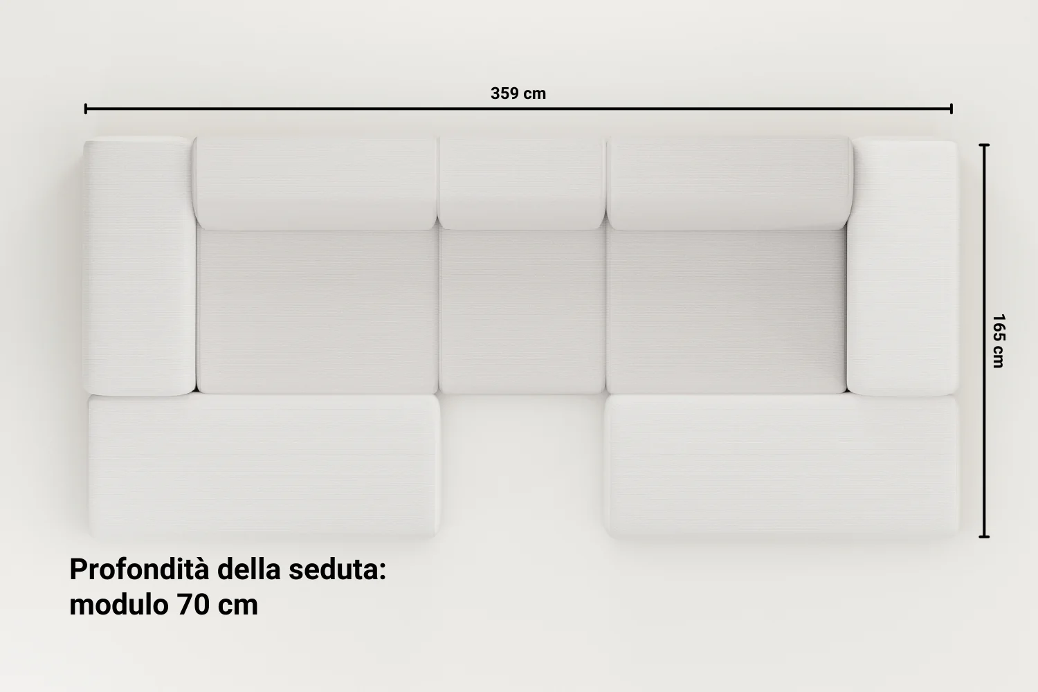 Divano modulare ad angolo Nina 4 posti con funzione letto - Image 8