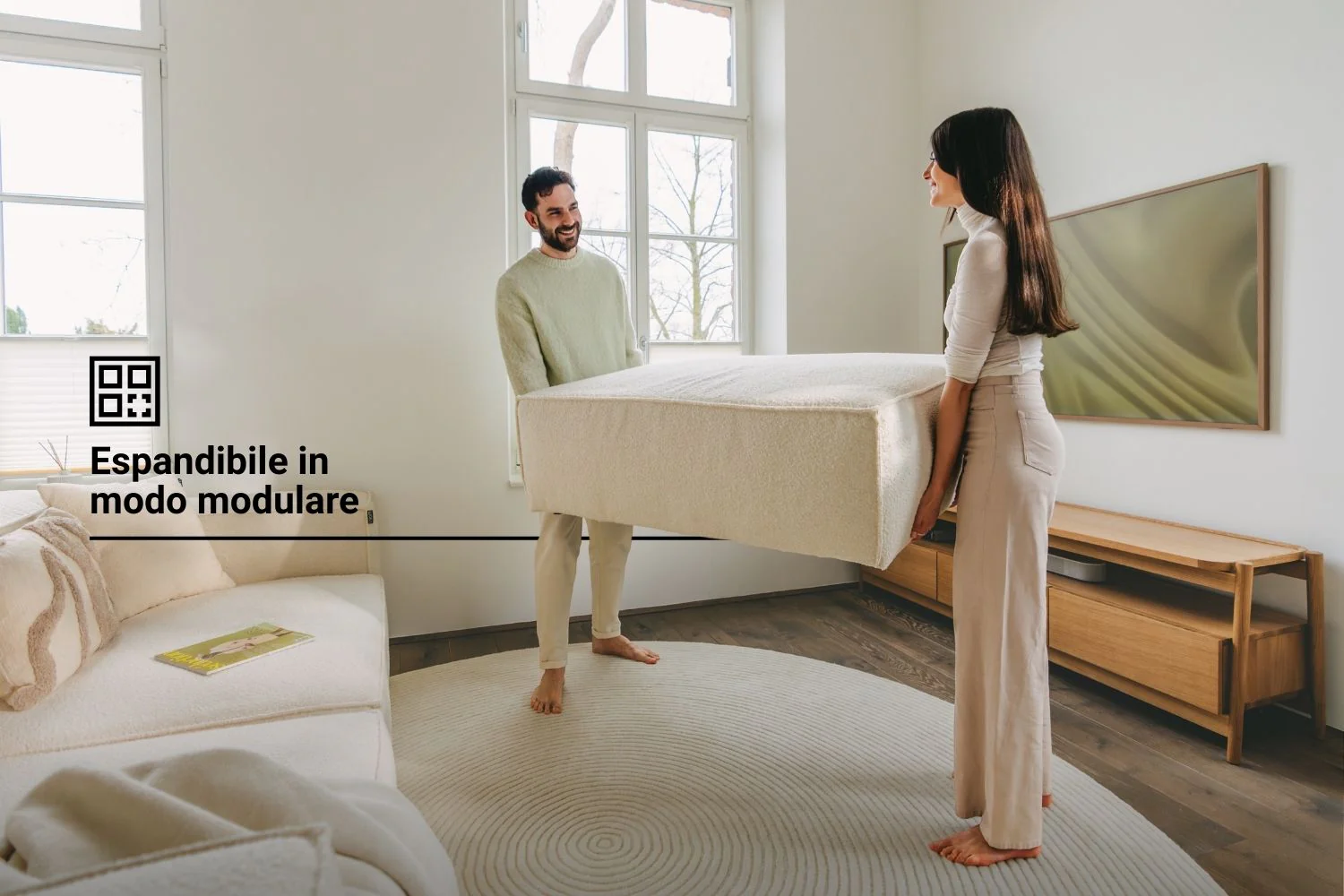 Divano modulare ad angolo Harvey 4 posti con funzione letto - Image 4