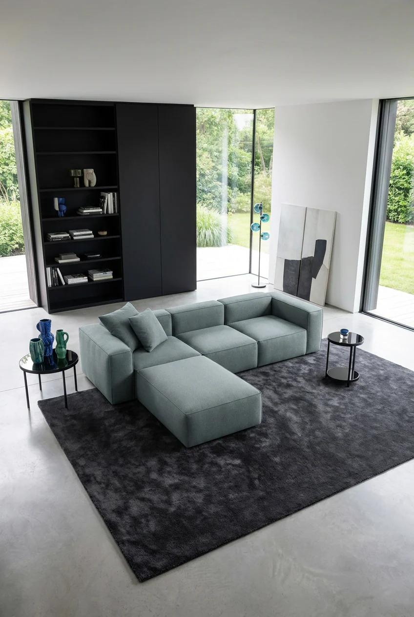 Divano modulare Harvey 4 posti a L con funzione letto - Image 9
