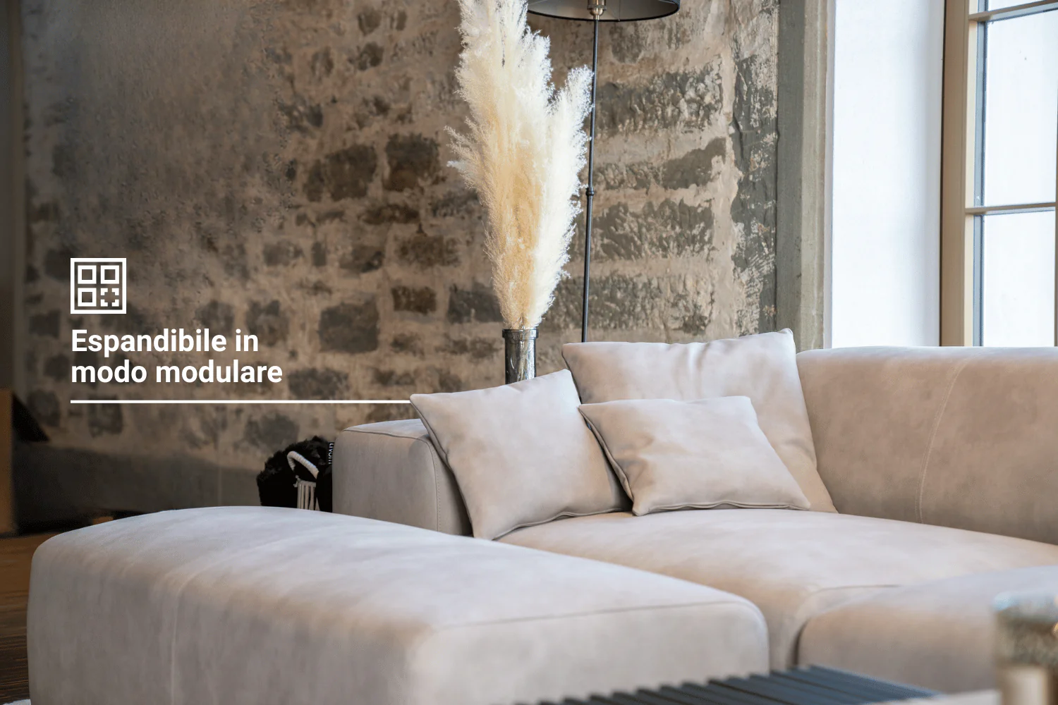 Divano angolare modulare Nina a 4 posti Mini con funzione letto - Image 3